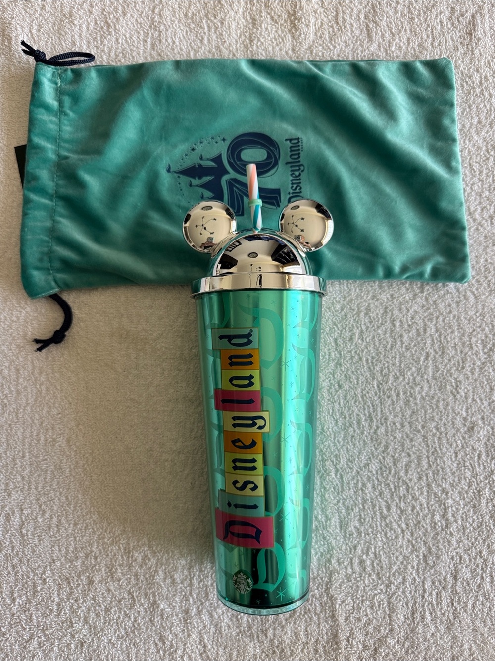 Starbucks x Disney Disneyland Teal Mickey Ear Tumbler